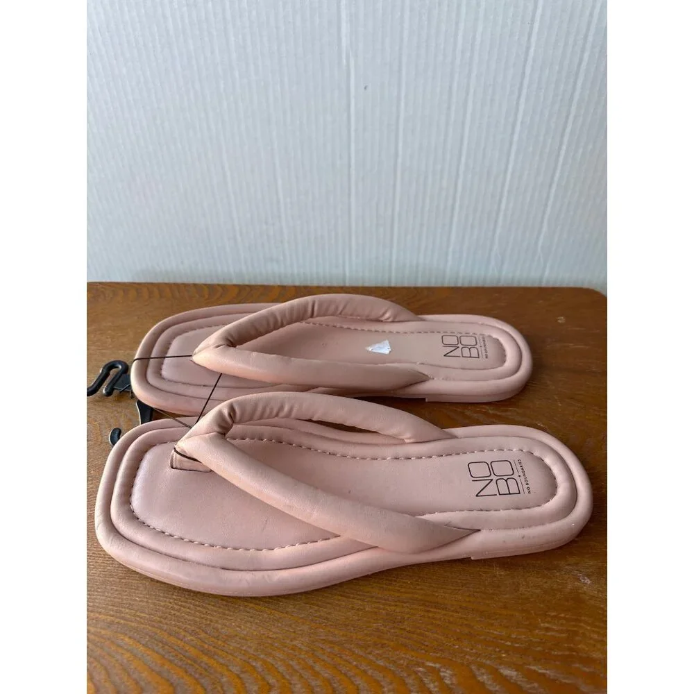 No Boundaries Women's Fluffy Flip Flops Flat Sandals Size 10 Sku 2938 - Picture 4 of 6